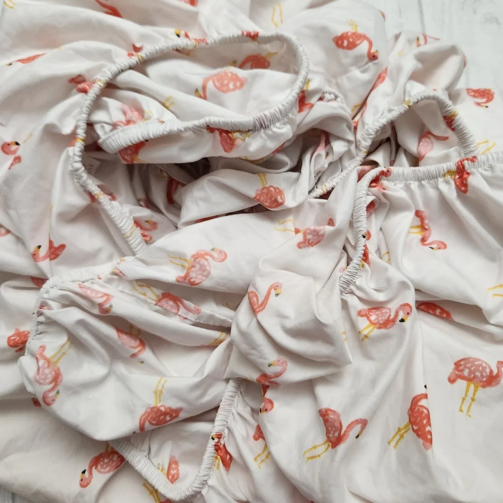 Pillowfort Sheet Set Pink Flamingos Twin Bed Size Microfiber Sheet Set F…